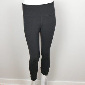 Athleta Black Cropped Length Leggings Medium Tall MT Basic